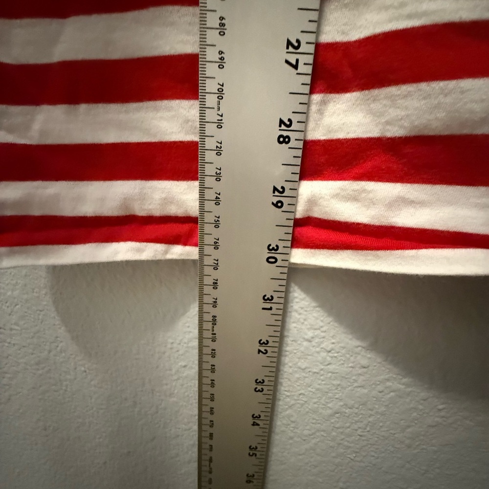 Ralph Lauren Red and White Striped Short Sleeve Tee - Picture 5 of 6